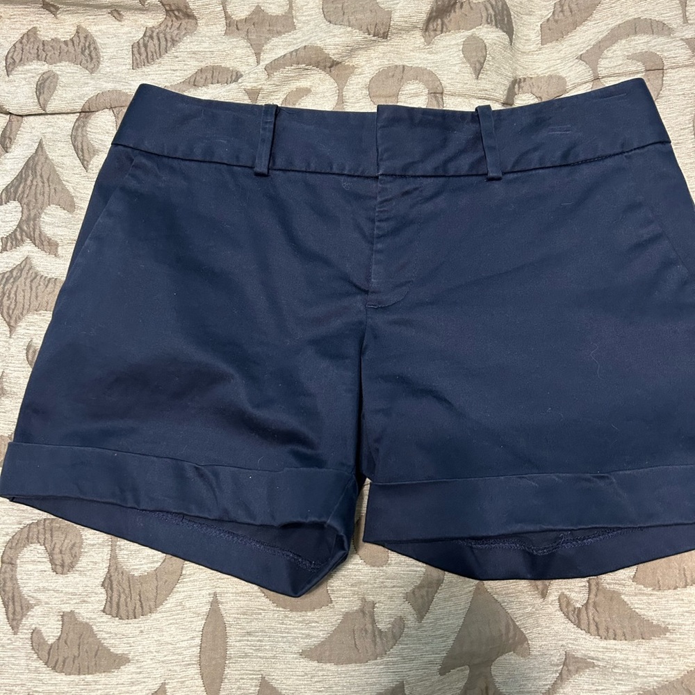 International Concepts INC navy shorts cuffed hem belt loops
